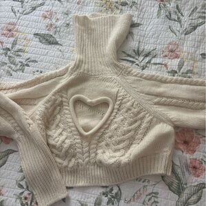 For Love and Lemons Heart Sweater NWT